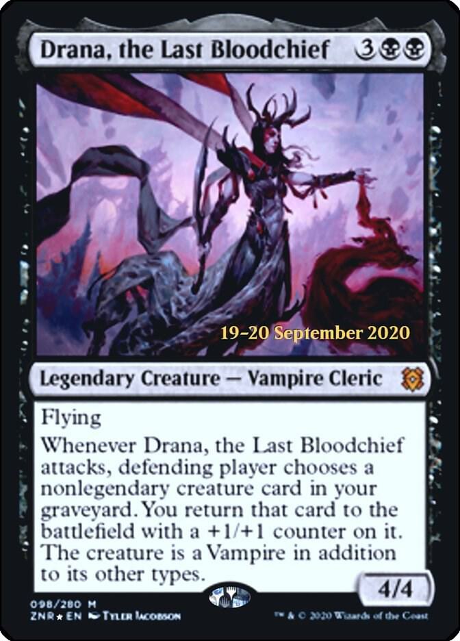 Drana, the Last Bloodchief 98 card from Prerelease Cards