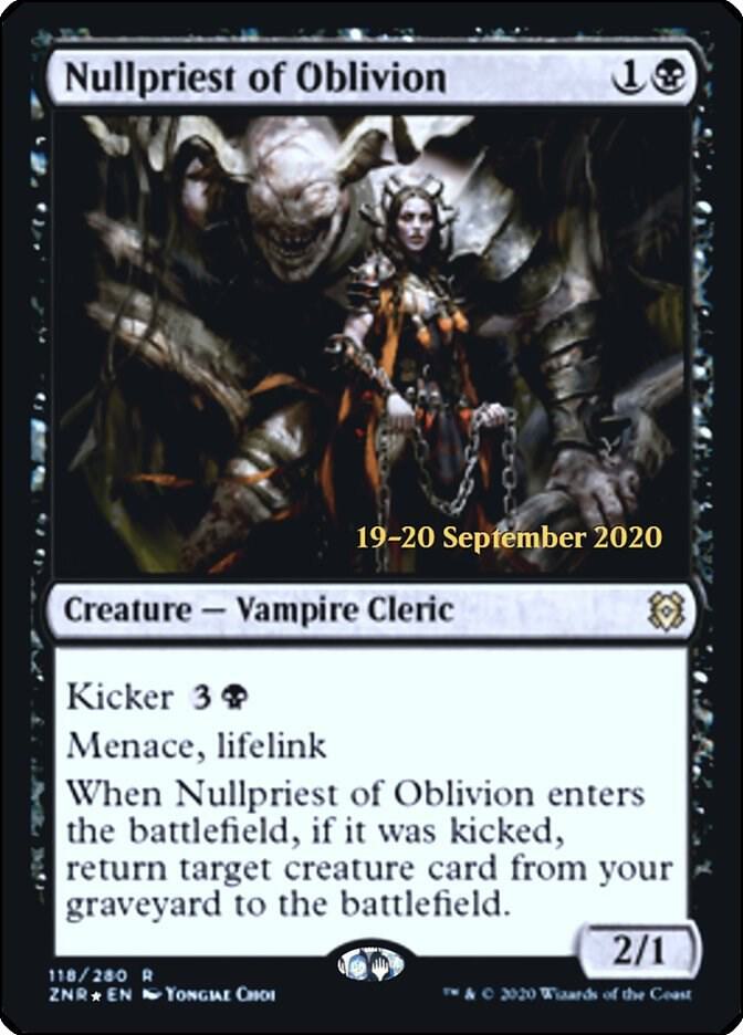 Nullpriest of Oblivion 118 card from Prerelease Cards