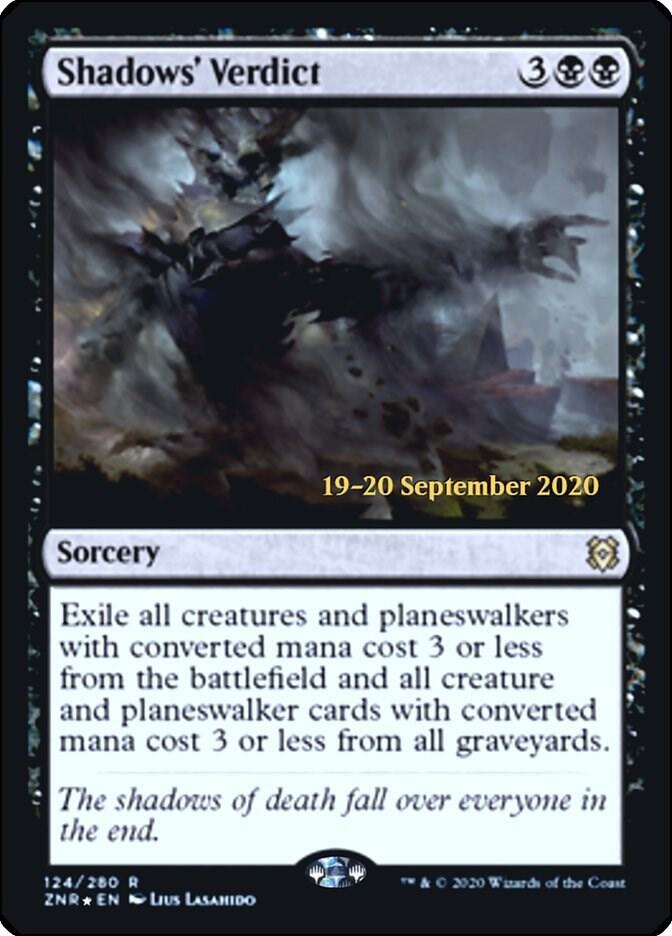 Shadows' Verdict 124 card from Prerelease Cards