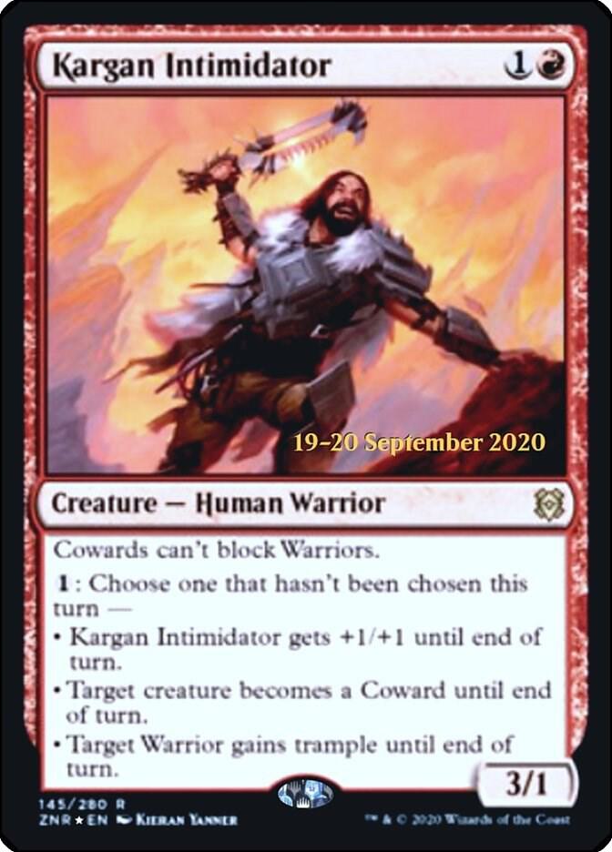 Kargan Intimidator 145 card from Prerelease Cards