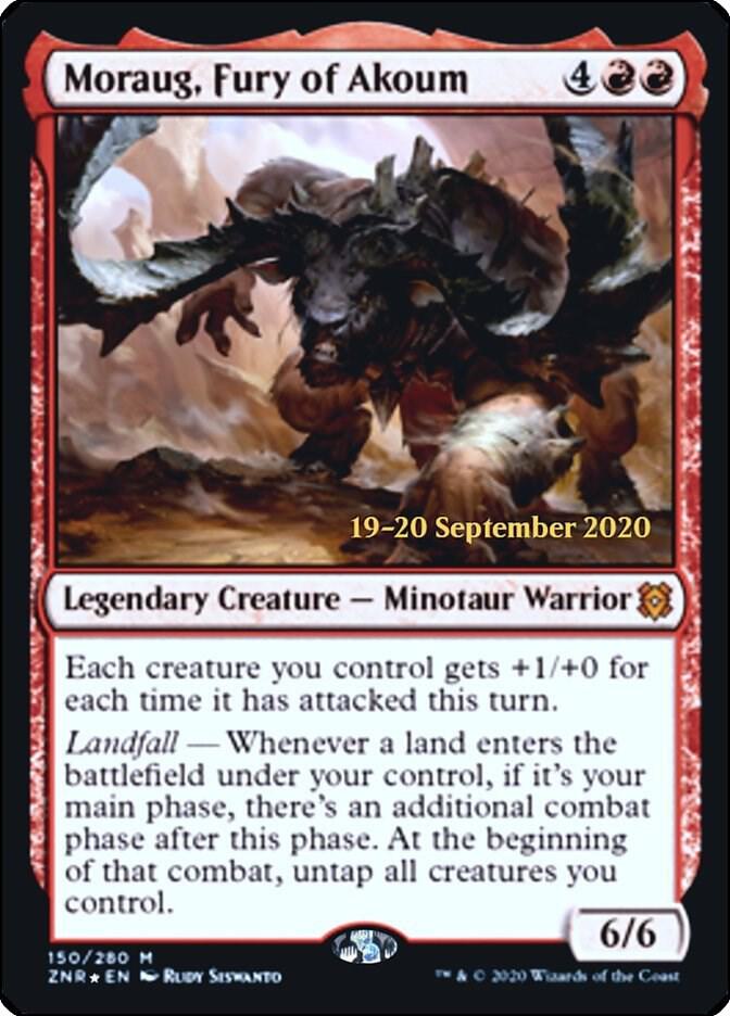 Moraug, Fury of Akoum 150 card from Prerelease Cards