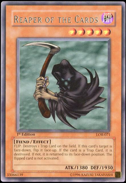 Reaper of the Cards LOB-071 card from The Legend of Blue Eyes White Dragon