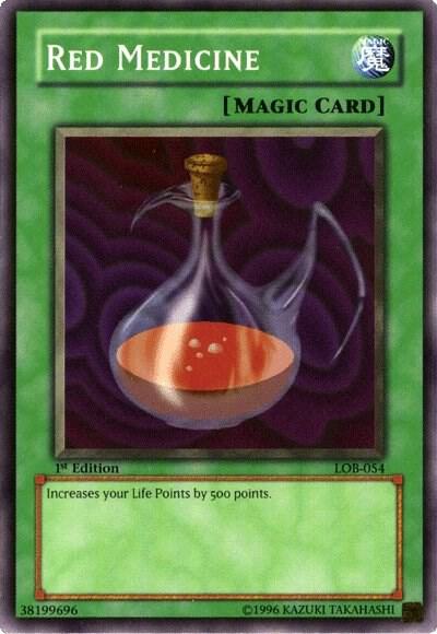 Red Medicine LOB-054 card from The Legend of Blue Eyes White Dragon