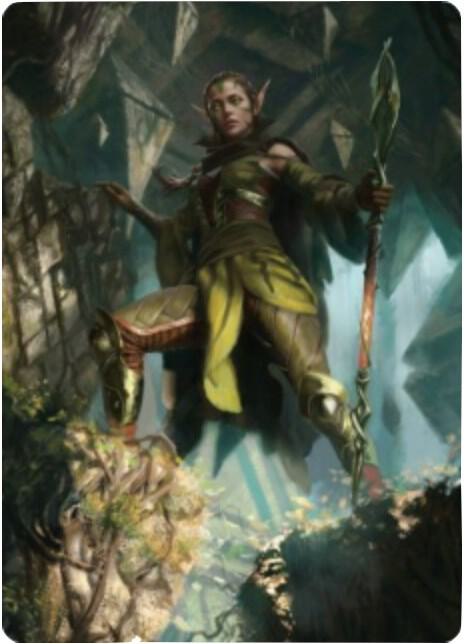 Nissa of Shadowed Boughs Art Card (5/81) card from Art Series: Zendikar Rising