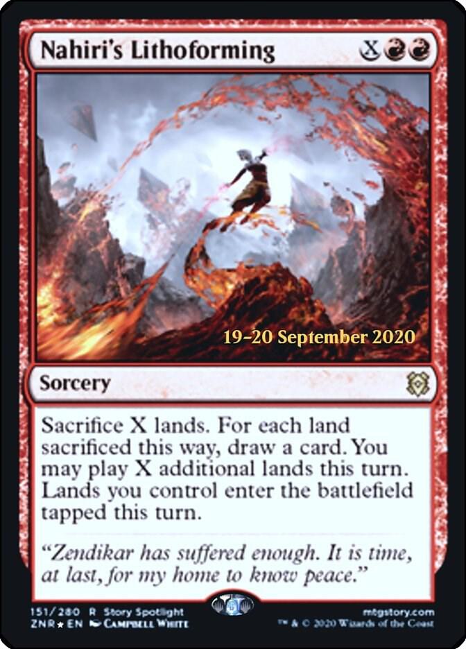 Nahiri's Lithoforming 151 card from Prerelease Cards