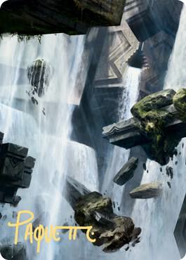 Island Art Card (10/81) (Gold-Stamped Signature) card from Art Series: Zendikar Rising