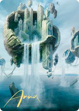 Island Art Card (11/81) (Gold-Stamped Signature) card from Art Series: Zendikar Rising