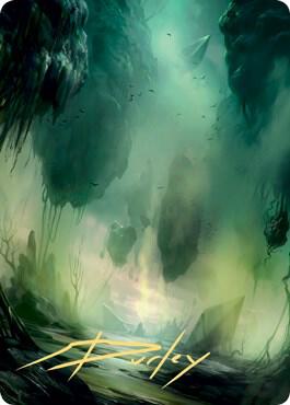 Swamp Art Card (13/81) (Gold-Stamped Signature) card from Art Series: Zendikar Rising