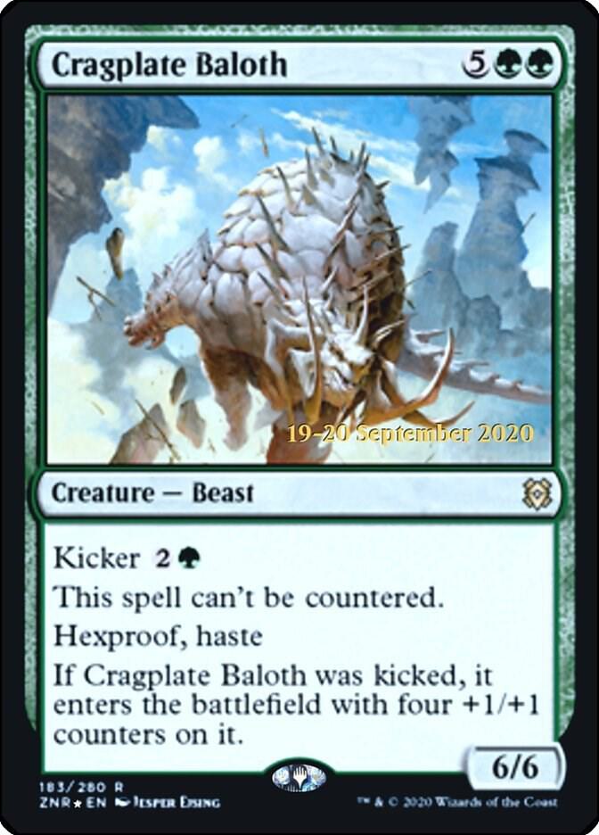 Cragplate Baloth 183 card from Prerelease Cards