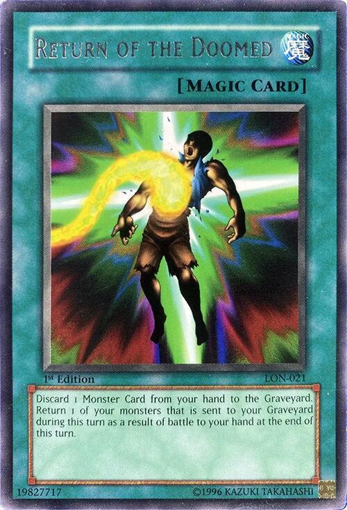 Return of the Doomed LON-021 card from Labyrinth of Nightmare