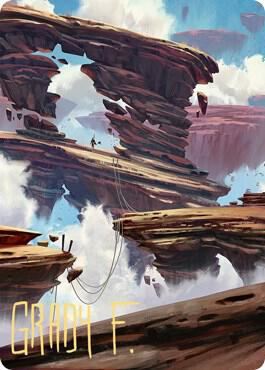 Boulderloft Pathway Art Card (Gold-Stamped Signature) 22 card from Art Series: Zendikar Rising