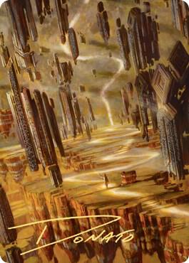 Brightclimb Pathway Art Card (Gold-Stamped Signature) 23 card from Art Series: Zendikar Rising