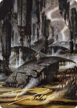 Grimclimb Pathway Art Card (Gold-Stamped Signature) 24 card from Art Series: Zendikar Rising