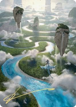 Clearwater Pathway Art Card (Gold-Stamped Signature) 25 card from Art Series: Zendikar Rising