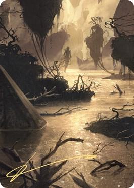 Murkwater Pathway Art Card (Gold-Stamped Signature) 26 card from Art Series: Zendikar Rising