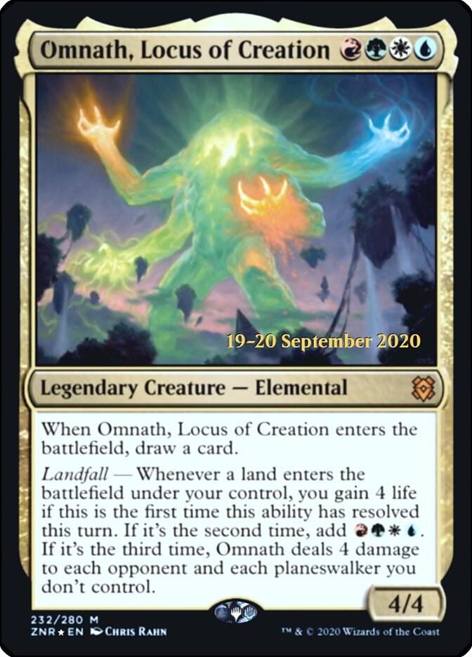 Omnath, Locus of Creation 232 card from Prerelease Cards