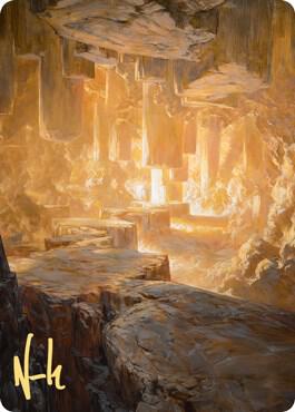 Pillarverge Pathway Art Card (Gold-Stamped Signature) 28 card from Art Series: Zendikar Rising
