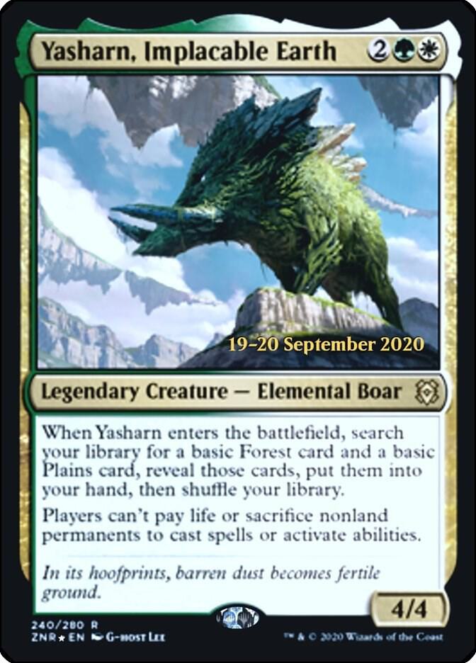 Yasharn, Implacable Earth 240 card from Prerelease Cards