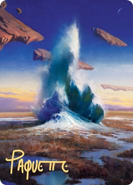 Flooded Strand Art Card (Gold-Stamped Signature) 29 card from Art Series: Zendikar Rising
