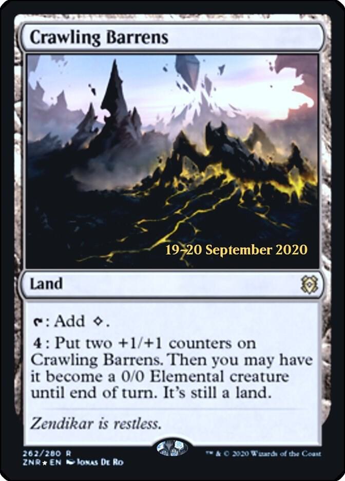Crawling Barrens 262 card from Prerelease Cards
