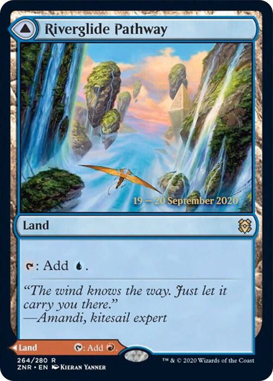Riverglide Pathway 264 card from Prerelease Cards