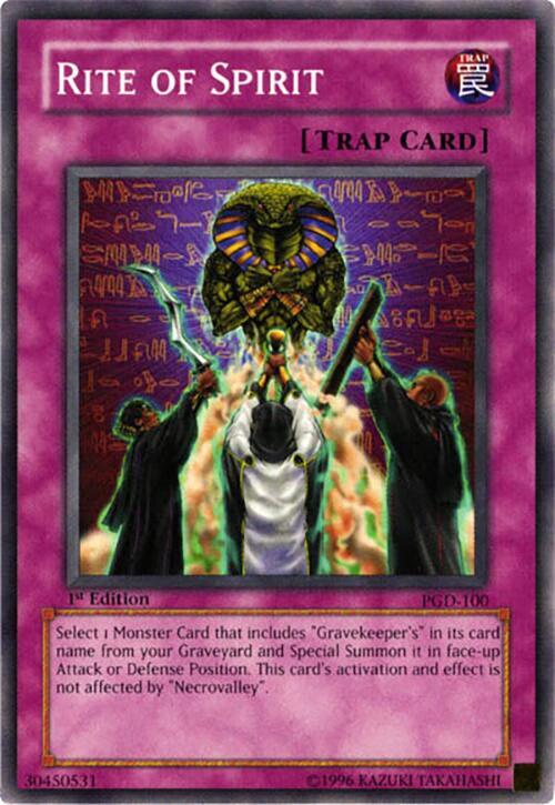 Rite of Spirit PGD-100 card from Pharaonic Guardian