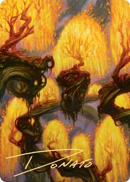 Grove of the Burnwillows Art Card (Gold-Stamped Signature) 34 card from Art Series: Zendikar Rising