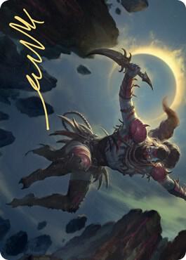 Nighthawk Scavenger Art Card (Gold-Stamped Signature) 58 card from Art Series: Zendikar Rising