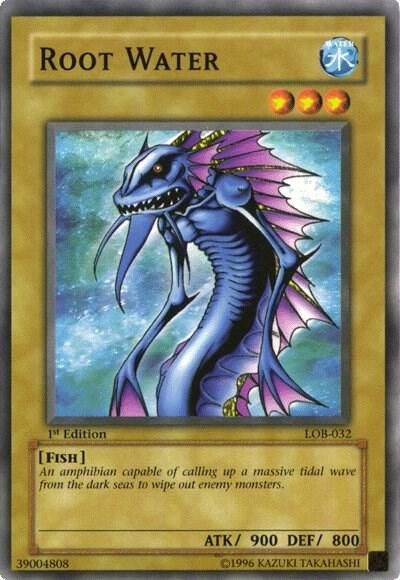 Root Water LOB-032 card from The Legend of Blue Eyes White Dragon