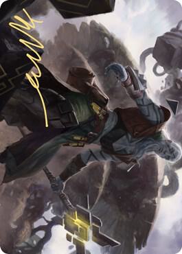 Orah, Skyclave Hierophant Art Card (Gold-Stamped Signature) 79 card from Art Series: Zendikar Rising