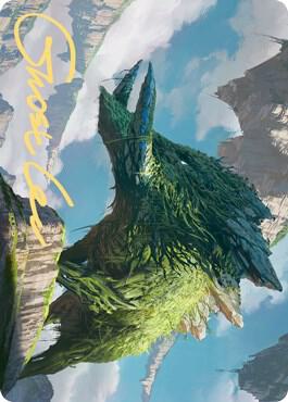 Yasharn, Implacable Earth Art Card (Gold-Stamped Signature) 81 card from Art Series: Zendikar Rising