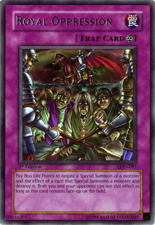 Royal Oppression LOD-091 card from Legacy of Darkness