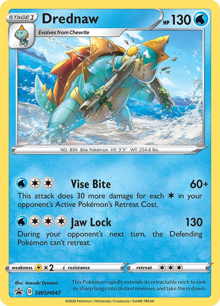 Drednaw SWSH047 card from SWSH: Sword & Shield Promo Cards