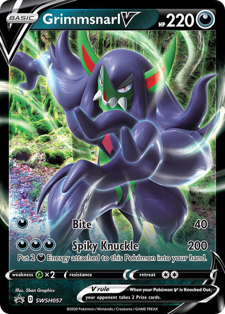 Grimmsnarl V SWSH057 card from SWSH: Sword & Shield Promo Cards