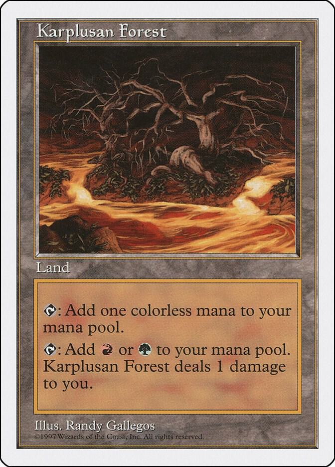 Karplusan Forest card from Fifth Edition