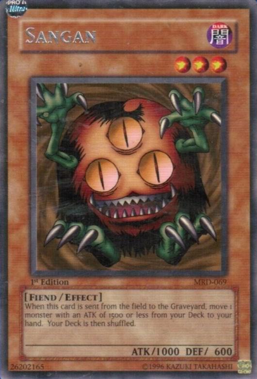Sangan MRD-069 card from Metal Raiders