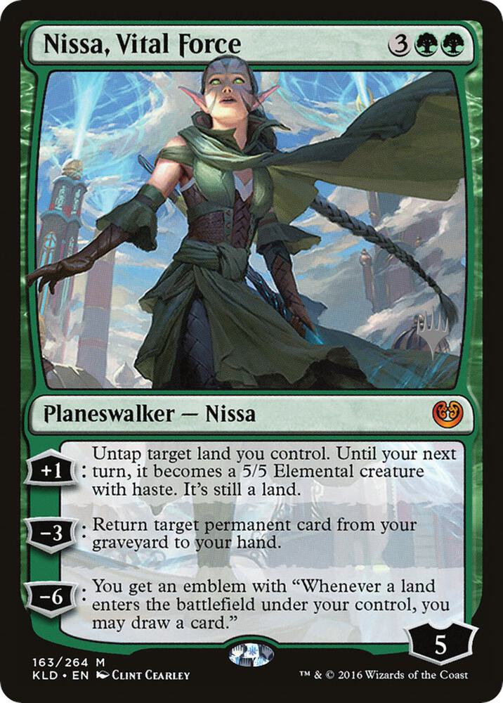 Nissa, Vital Force 163 card from Promo Pack: Zendikar Rising