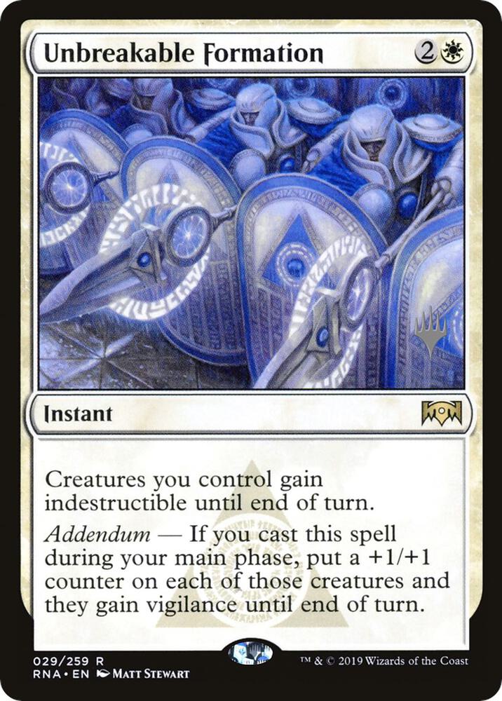 Unbreakable Formation 29 card from Promo Pack: Zendikar Rising