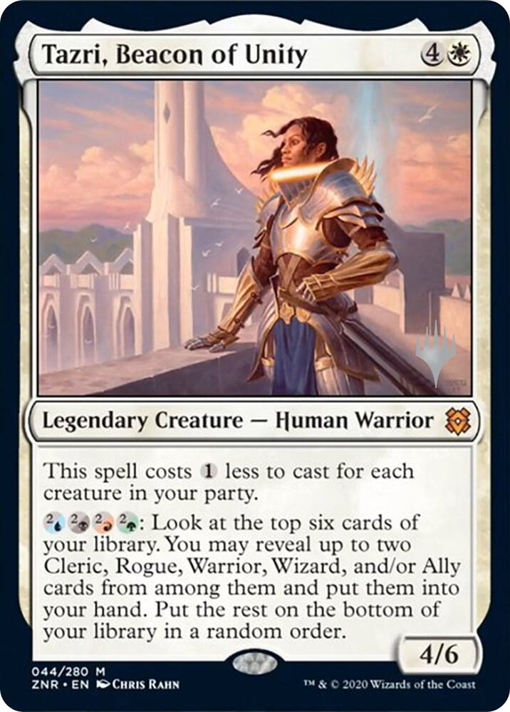 Tazri, Beacon of Unity 44 card from Promo Pack: Zendikar Rising