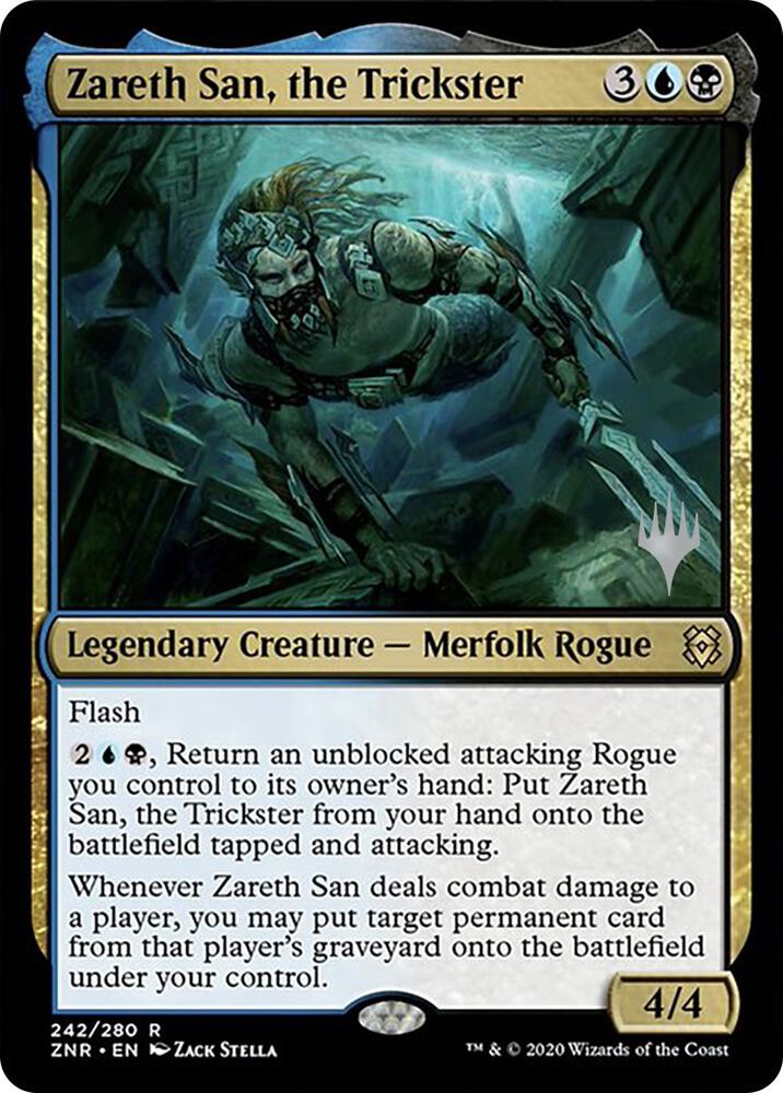 Zareth San, the Trickster 242 card from Promo Pack: Zendikar Rising
