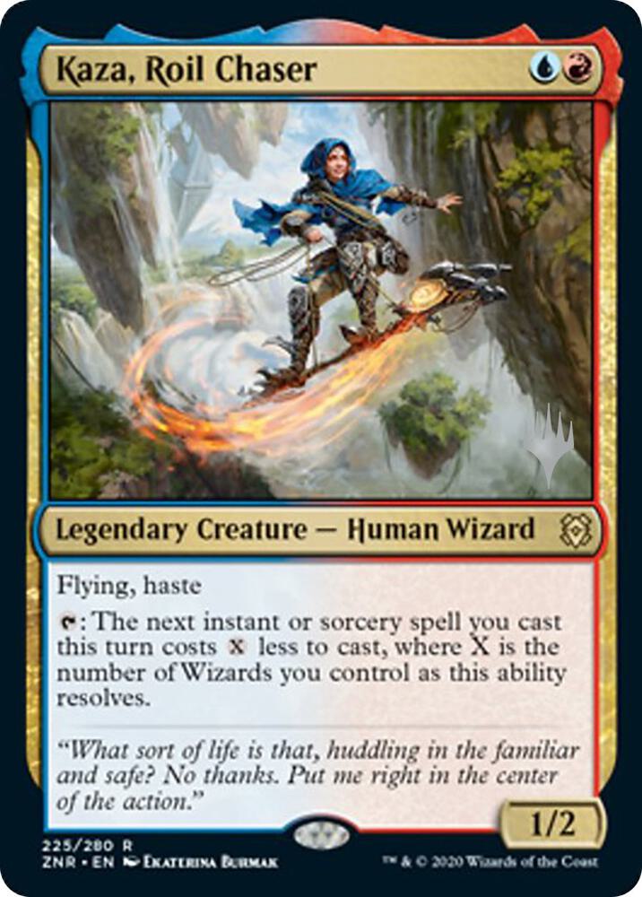 Kaza, Roil Chaser 225 card from Promo Pack: Zendikar Rising