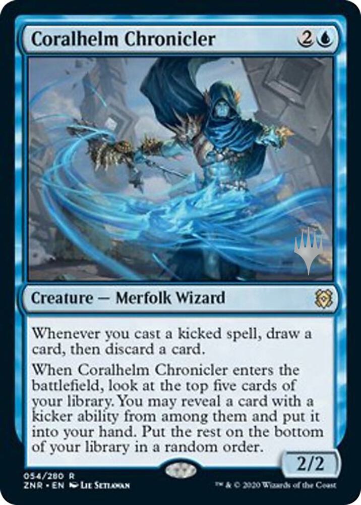 Coralhelm Chronicler 54 card from Promo Pack: Zendikar Rising