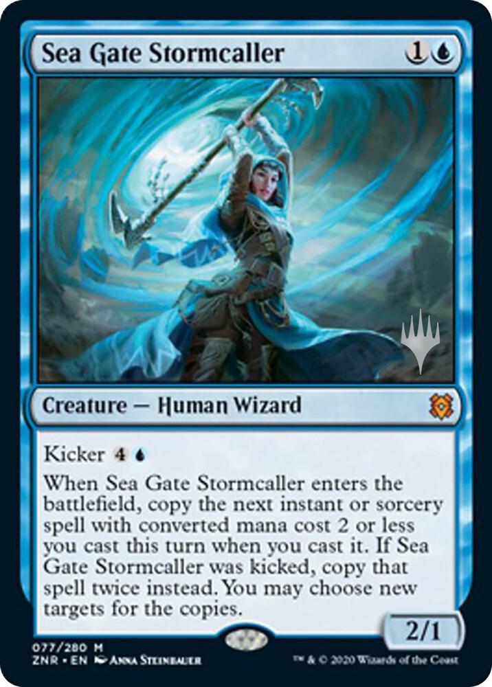 Sea Gate Stormcaller 77 card from Promo Pack: Zendikar Rising