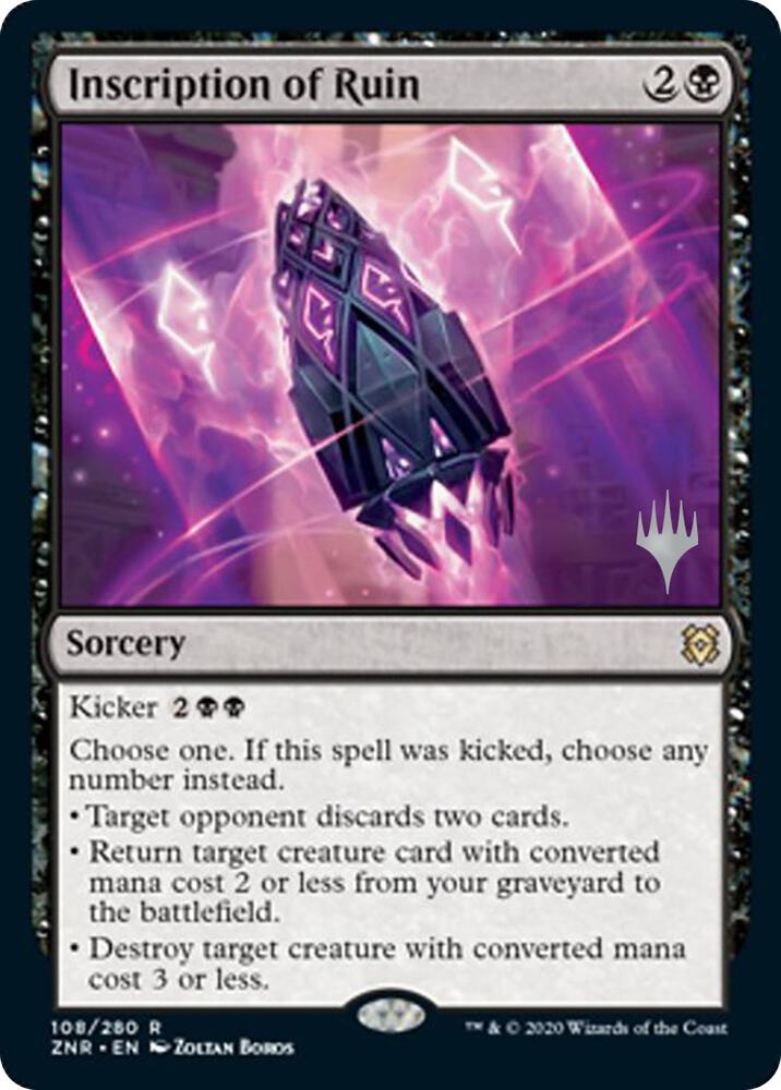 Inscription of Ruin 108 card from Promo Pack: Zendikar Rising