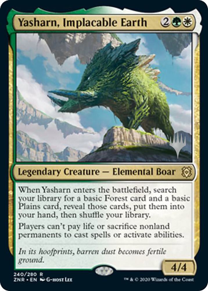 Yasharn, Implacable Earth 240 card from Promo Pack: Zendikar Rising