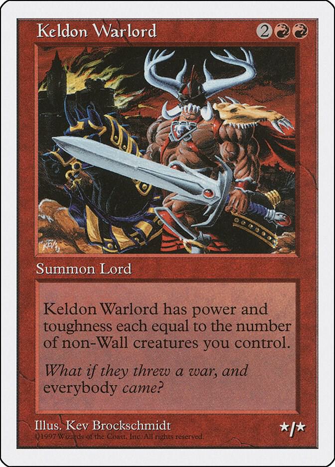 Keldon Warlord card from Fifth Edition