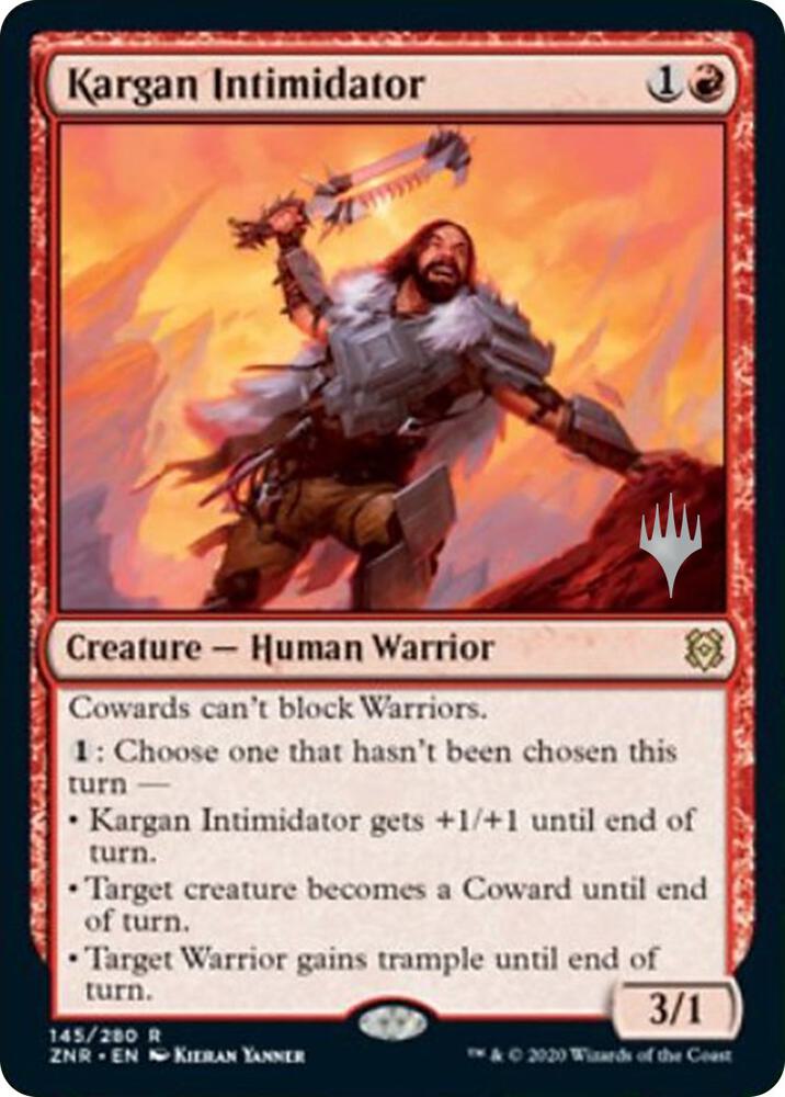 Kargan Intimidator 145 card from Promo Pack: Zendikar Rising