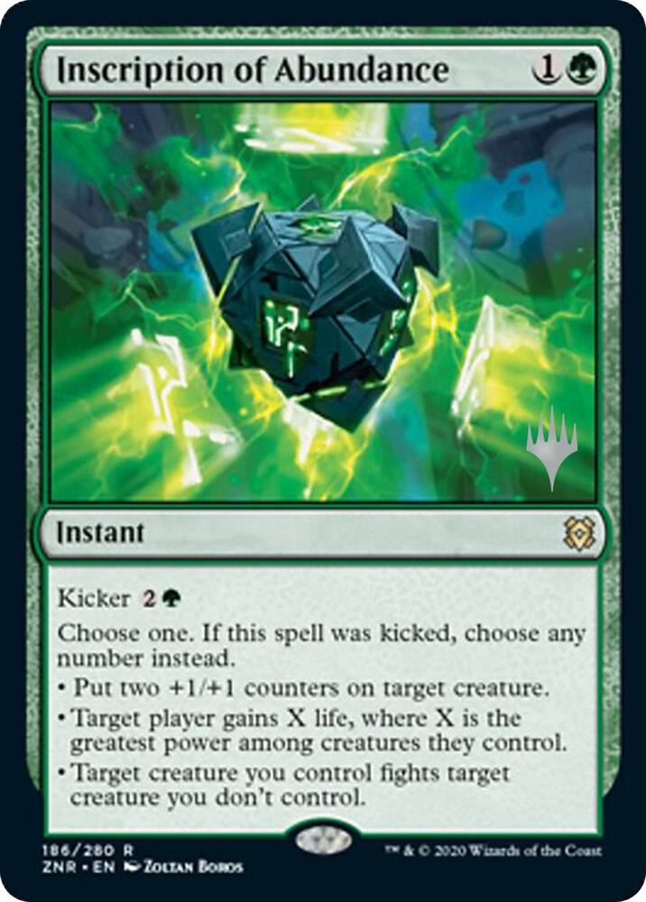 Inscription of Abundance 186 card from Promo Pack: Zendikar Rising