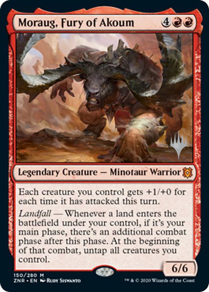 Moraug, Fury of Akoum 150 card from Promo Pack: Zendikar Rising