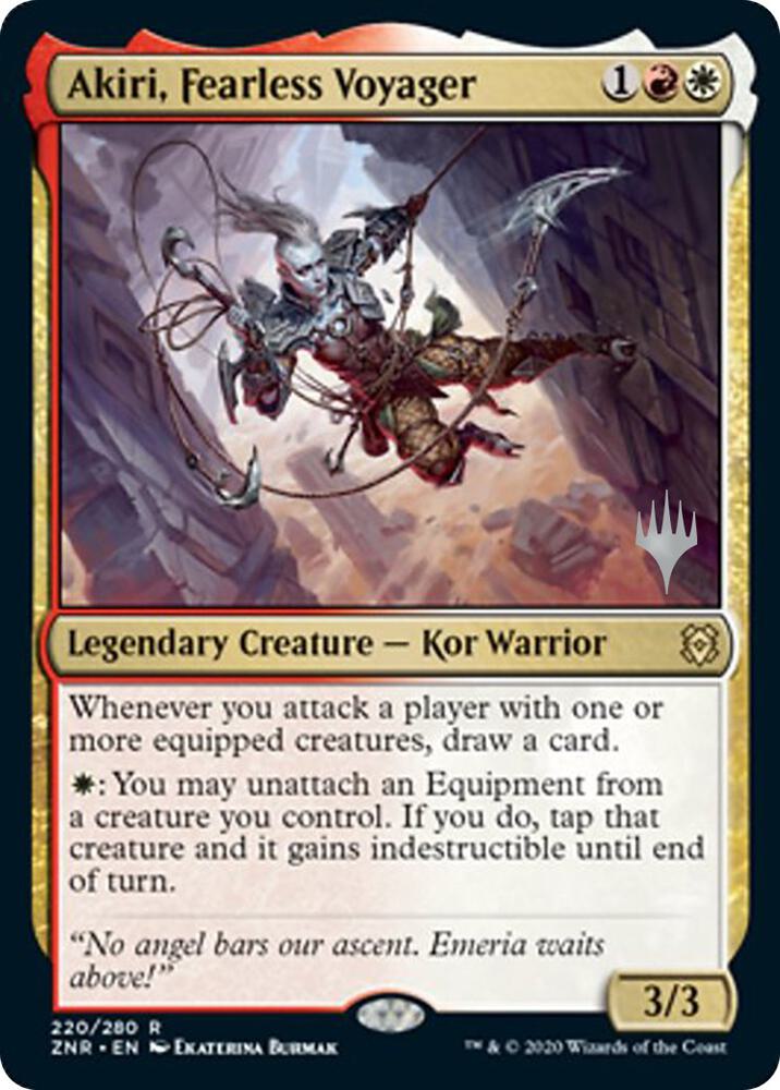 Akiri, Fearless Voyager 220 card from Promo Pack: Zendikar Rising